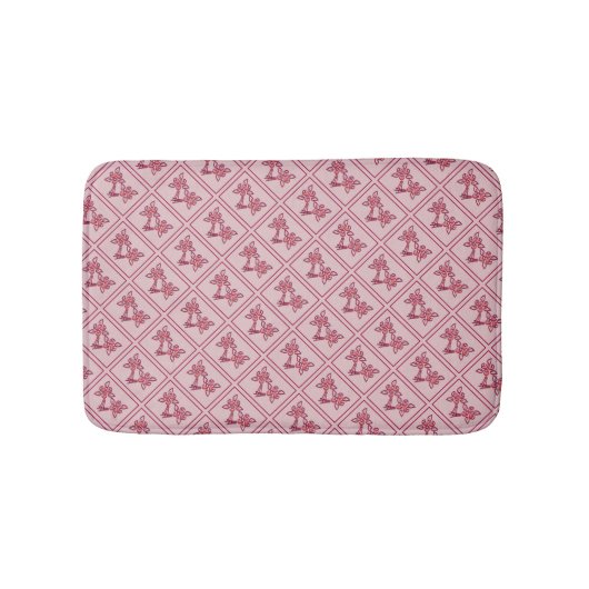 Rose Muster Bath Mat Badematte (Vorderseite)