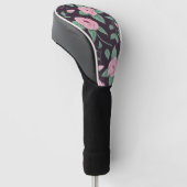 Rose-Muster der handgezogenen rosa Feder Golf Headcover (angewinkelt)