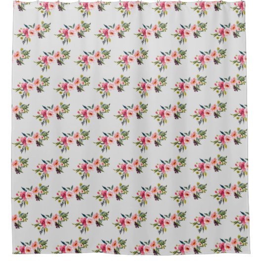 Rose Muster Dove Grauer Duschvorhang (Vorderseite)