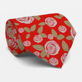 Rose Muster in Rot Krawatte (Gerollt)
