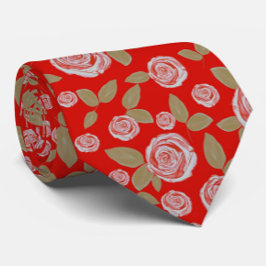 Rose Muster in Rot Krawatte