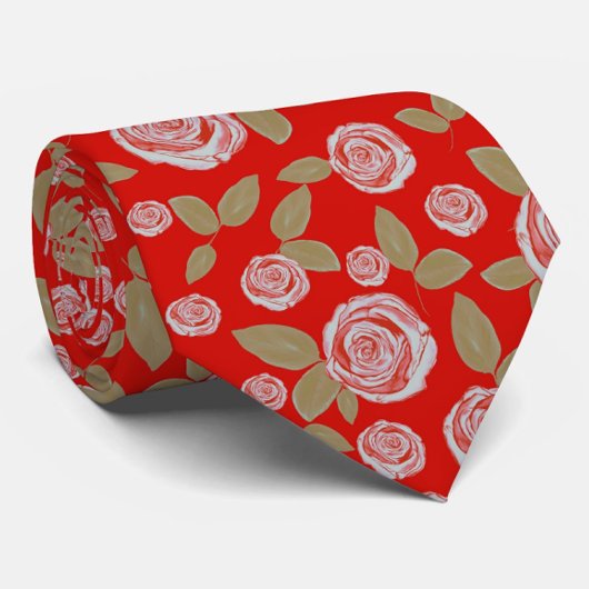 Rose Muster in Rot Krawatte