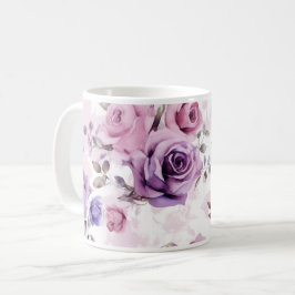 Rose Muster Kaffeemaschine Tasse