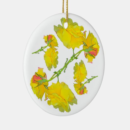 Rose Muster. Keramik Ornament (Rechts)