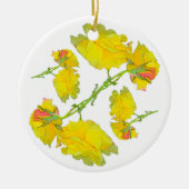 Rose Muster. Keramik Ornament (Vorne)