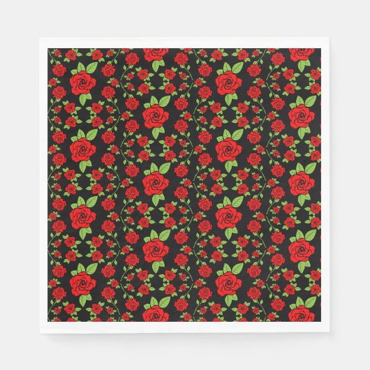 Rose Muster Küche Geschenke Serviette (Vorderseite)