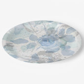 Rose Muster Luxusdesign Pappteller (Schrägansicht)