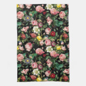 Rose Muster Rosa und Rot Geschirrtuch (Vertikal)