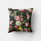 Rose Muster Rosa und Rot Kissen (Rückseite)