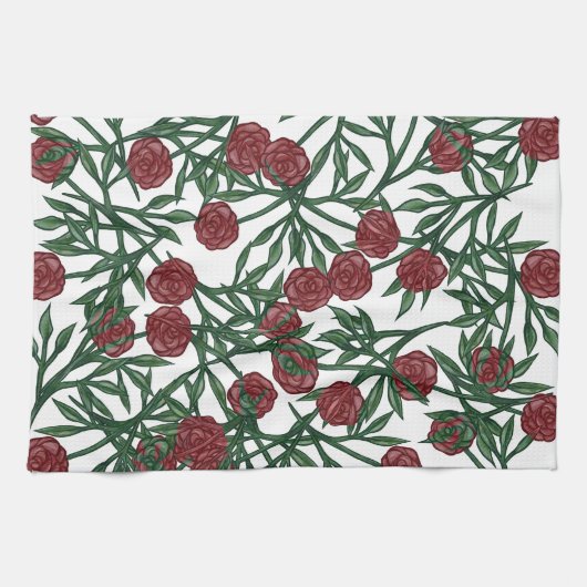 Rose Muster Rose Muster Muster Blumenkunst Blume Geschirrtuch (Horizontal)