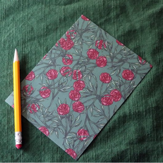 Rose Muster Rose Muster Muster Blumenkunst Blume Postkarte