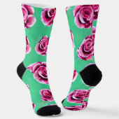 Rose Muster Socken (Gewinkelt)