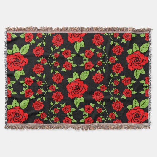Rose Muster Zuhause Geschenke Decke (Vorderseite)