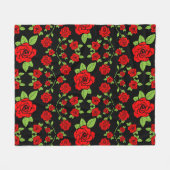 Rose Muster Zuhause Geschenke Fleecedecke (Vorderseite (Horizontal))