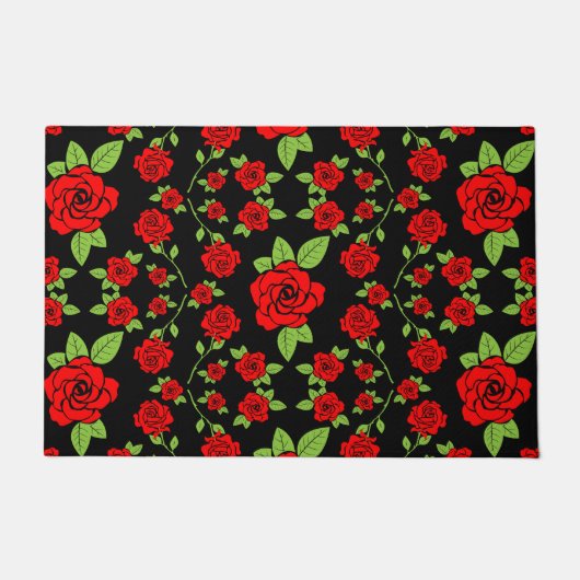 Rose Muster Zuhause Geschenke Fußmatte (Vorderseite)