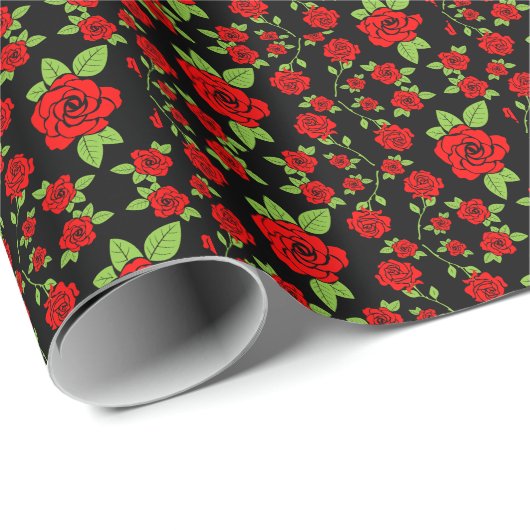 Rose Muster Zuhause Geschenke Geschenkpapier (Rolleneckpunkt)