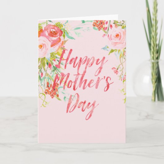 Rose Muttertag Karte (Vorderseite)