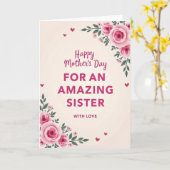 Rose Muttertag Schwester Karte (Gelbe Blume)