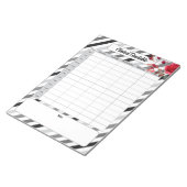 Rose n Streifen _ Klinischer Zeitplan Notizblock (angewinkelt)