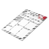 Rose n Streifen _ Vorlage für Arzneimittel Notizblock (angewinkelt)