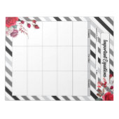 Rose n Streifen_ Wichtige Gleichungen Notizblock (Vorderseite)