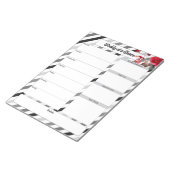 Rose n Streifen_ Woche auf einen Blick Notizblock (angewinkelt)