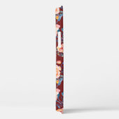 Rose, nahtlos, rotes Hintergrundmuster Case-Mate iPhone Hülle (Rückseite / Rechts)