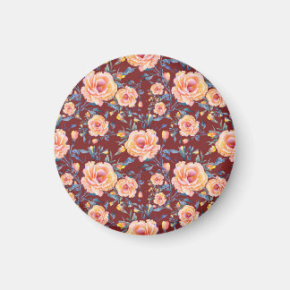 Rose, nahtlos, rotes Hintergrundmuster Magnet