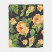 Rose, nahtlose Blumenmuster. Fleecedecke (Vorderseite)
