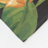 Rose, nahtlose Blumenmuster. Fleecedecke (Ecke)