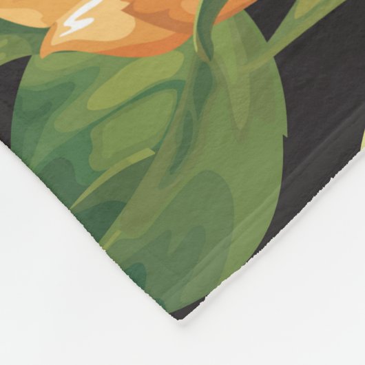 Rose, nahtlose Blumenmuster. Fleecedecke (Ecke)