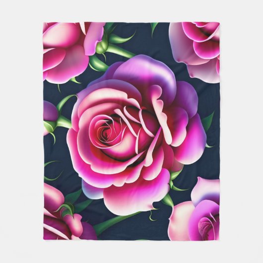 Rose Nahtlose Muster Valentinstag Fleece Leere (Vorderseite)