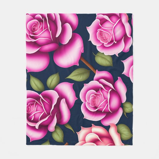 Rose Nahtlose Muster Valentinstag Fleece Leere (Vorderseite)