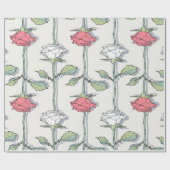 Rose nahtloses Muster Geschenkpapier (Flach)
