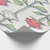 Rose nahtloses Muster Geschenkpapier (Ecke)
