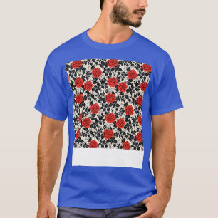 Rose Nahtloses Muster Hübsche Blume Blüten T-Shirt
