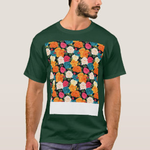 Rose Nahtloses Muster Hübsche Blume Blüten T-Shirt