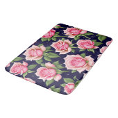 Rose Nahtloses Muster Valentinstag Badematte (Schrägansicht)