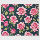 Rose Nahtloses Muster Valentinstag Geschenkpapier (Flach)