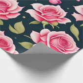 Rose Nahtloses Muster Valentinstag Geschenkpapier (Ecke)