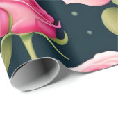 Rose Nahtloses Muster Valentinstag Geschenkpapier (Rolleneckpunkt)