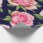 Rose Nahtloses Muster Valentinstag Geschenkpapier (Ecke)