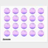 Rose Name Datum Lila Waves rosa Runder Aufkleber (Blatt)