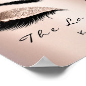 Rose Name Makeup Artist Beauty Studio Lashes Poster (Ecke)