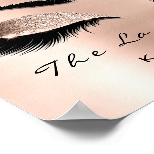 Rose Name Makeup Beauty Studio Lashes Poster (Ecke)
