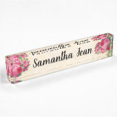 Rose Namensplakette