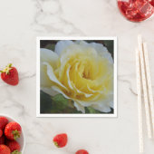 Rose Napkins, weiß und gelb Serviette (Beispiel)