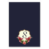 Rose Navy Blue Ivory und Gold Tischnummern (Rückseite)