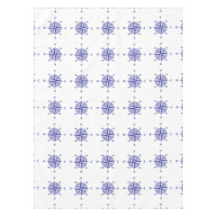 Rose "Navy Blue on White Coastal" Tischdecke
