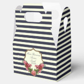 Rose Navy Blue Strips und Gold Fevor Boxes Geschenkschachtel (Geöffnet)